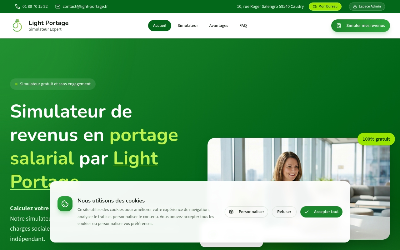 Aperçu de Simulateur de Revenus - Portage Salarial